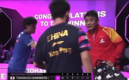 程注视张本, 志性动作 程注视张本, 志性动作